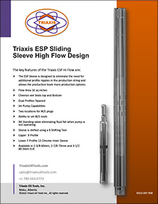Triaxis ESP Sliding Sleeve High Flow Design